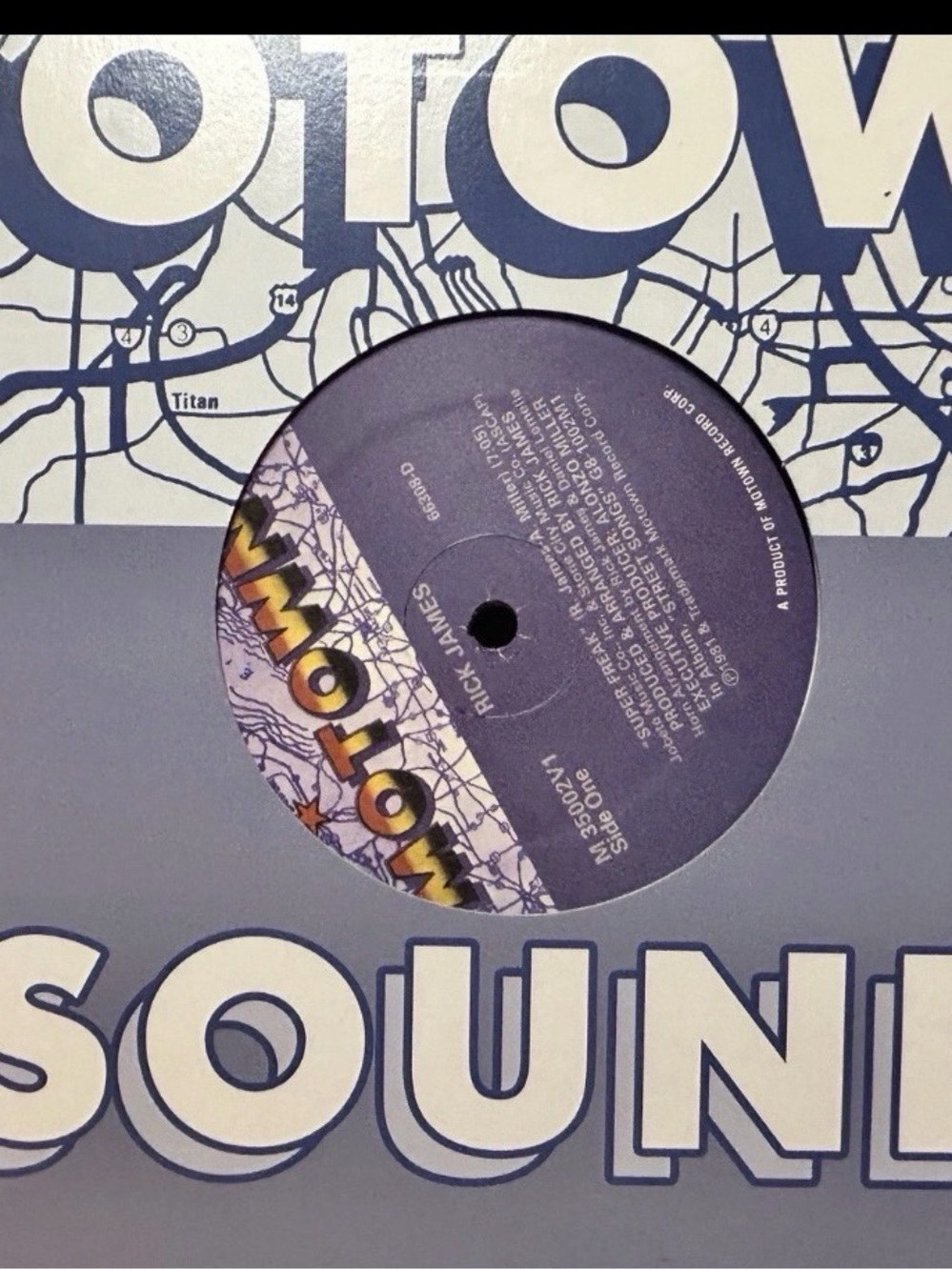 Motown Sound 7" Vinyl Record Sleeve — Blue Record Jacket